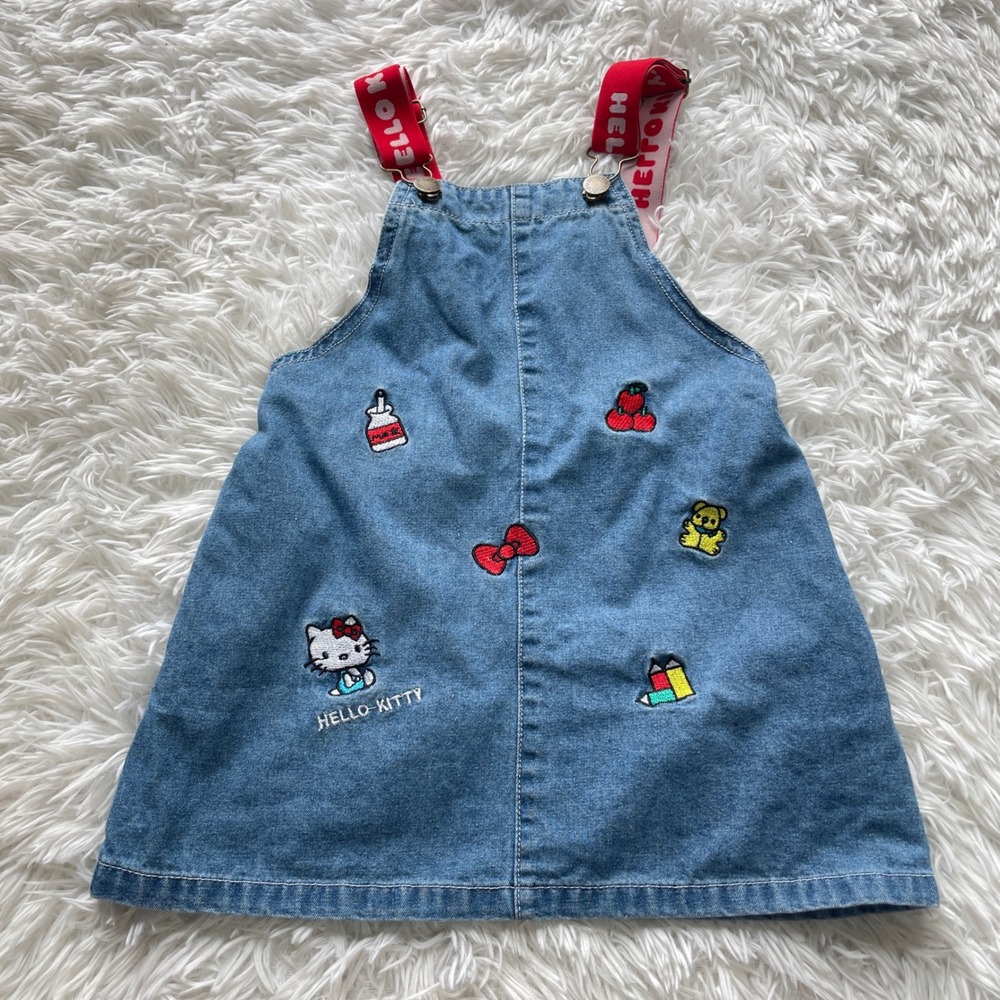 Futafuta Hello Kitty Denim Overall Dress
